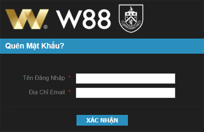 Cách đổi mật khẩu W88